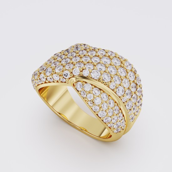 MODERN CROSSOVER DIAMOND RING 2.00ct