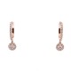 CLASSIC DIAMOND HOOP EARRINGS WITH HALO DROPS 0.40CT