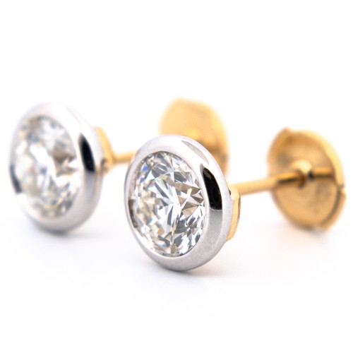 MODERN RUBOVER DIAMOND STUDS 1.80CT