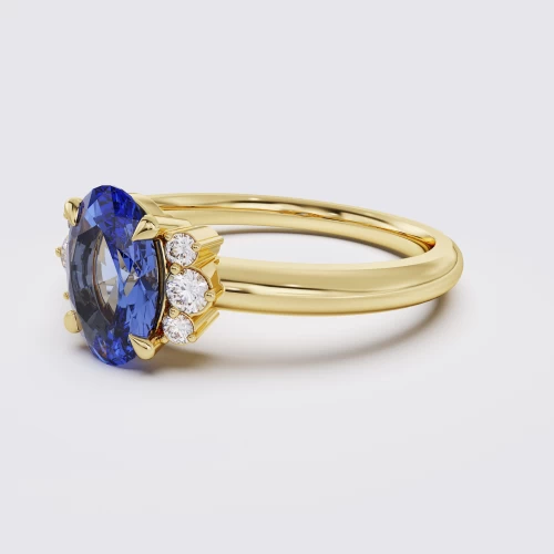 MODERN SOLITAIRE SYMMETRICAL RING