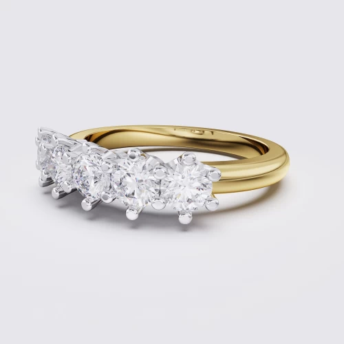 CLASSIC DIAMOND FIVE STONE 0.85CT